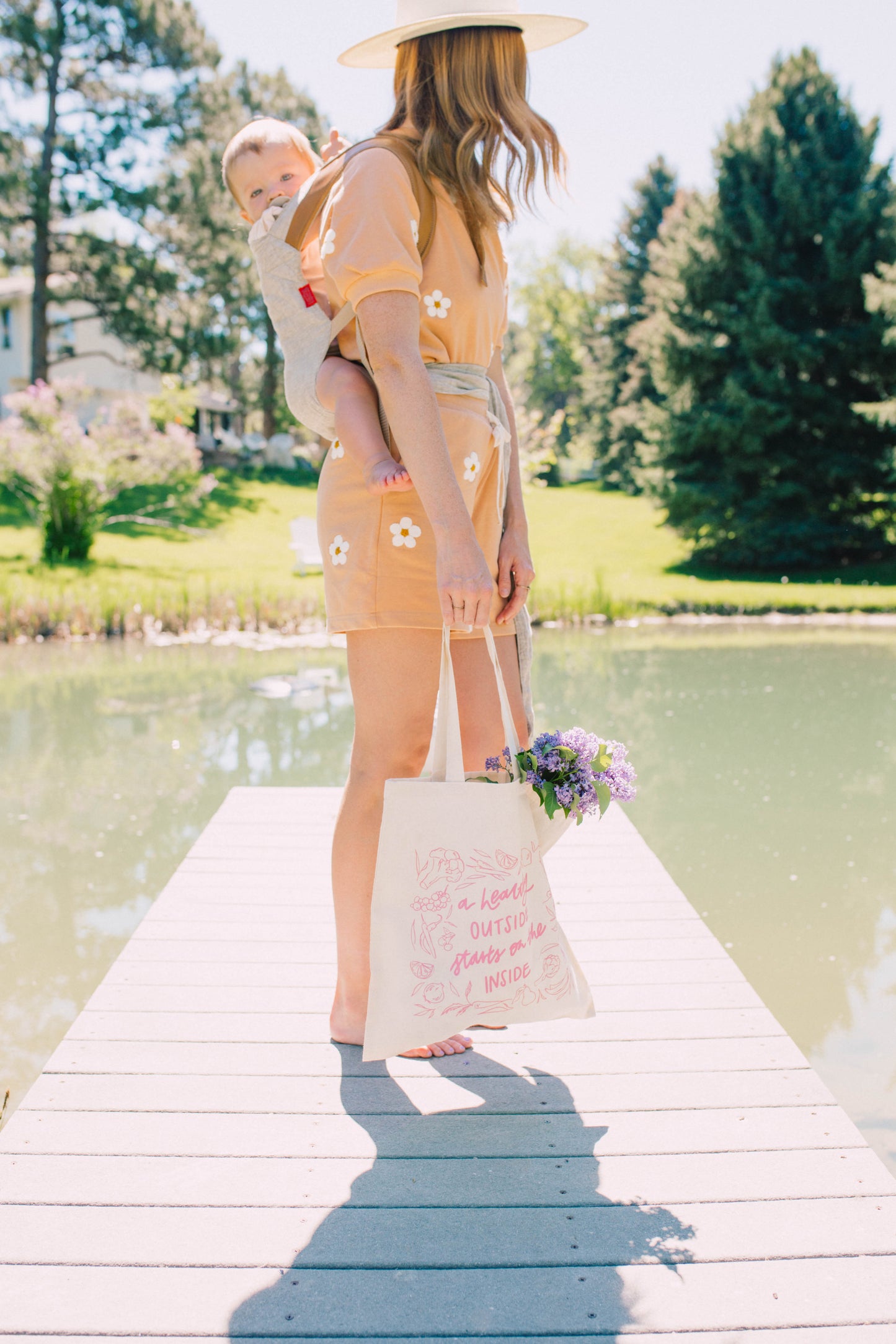 "A healthy outside starts on the inside" Canvas Tote Bag